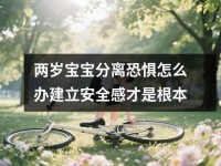 两岁宝宝分离恐惧怎么办建立安全感才是根本